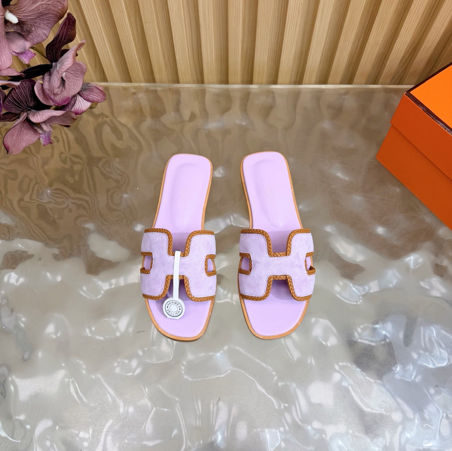Oran Style Slide Sandals | Velvet Flat Summer Slippers