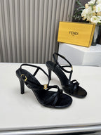 Monogram Leather Heels | Premium Lambskin Lined Ballet Shoes