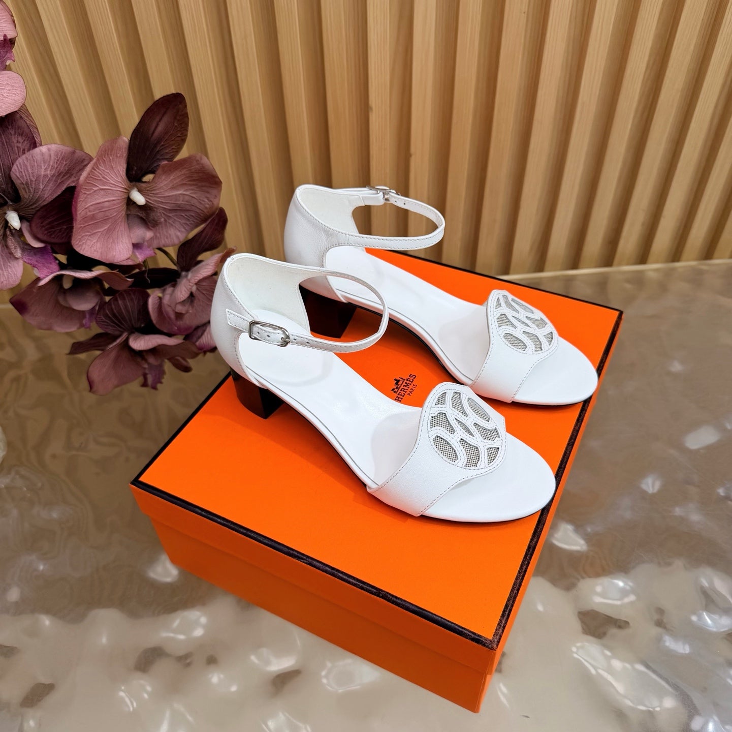 Roman Heel Leather Sandals | Vintage Elegant Block Heel Sandals