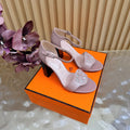 Roman Heel Leather Sandals | Vintage Elegant Block Heel Sandals