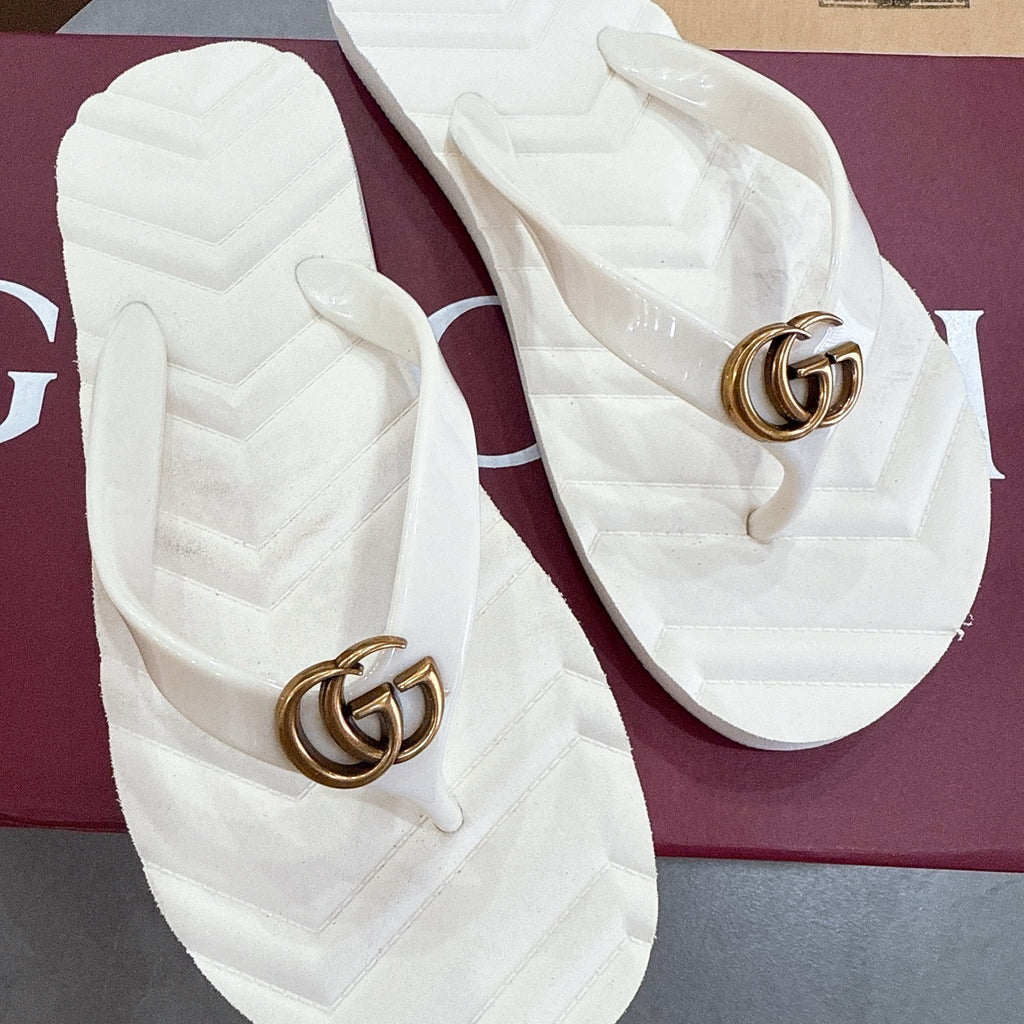 Double Buckle Flat Flip Flops | Luxury-Inspired Summer Slides