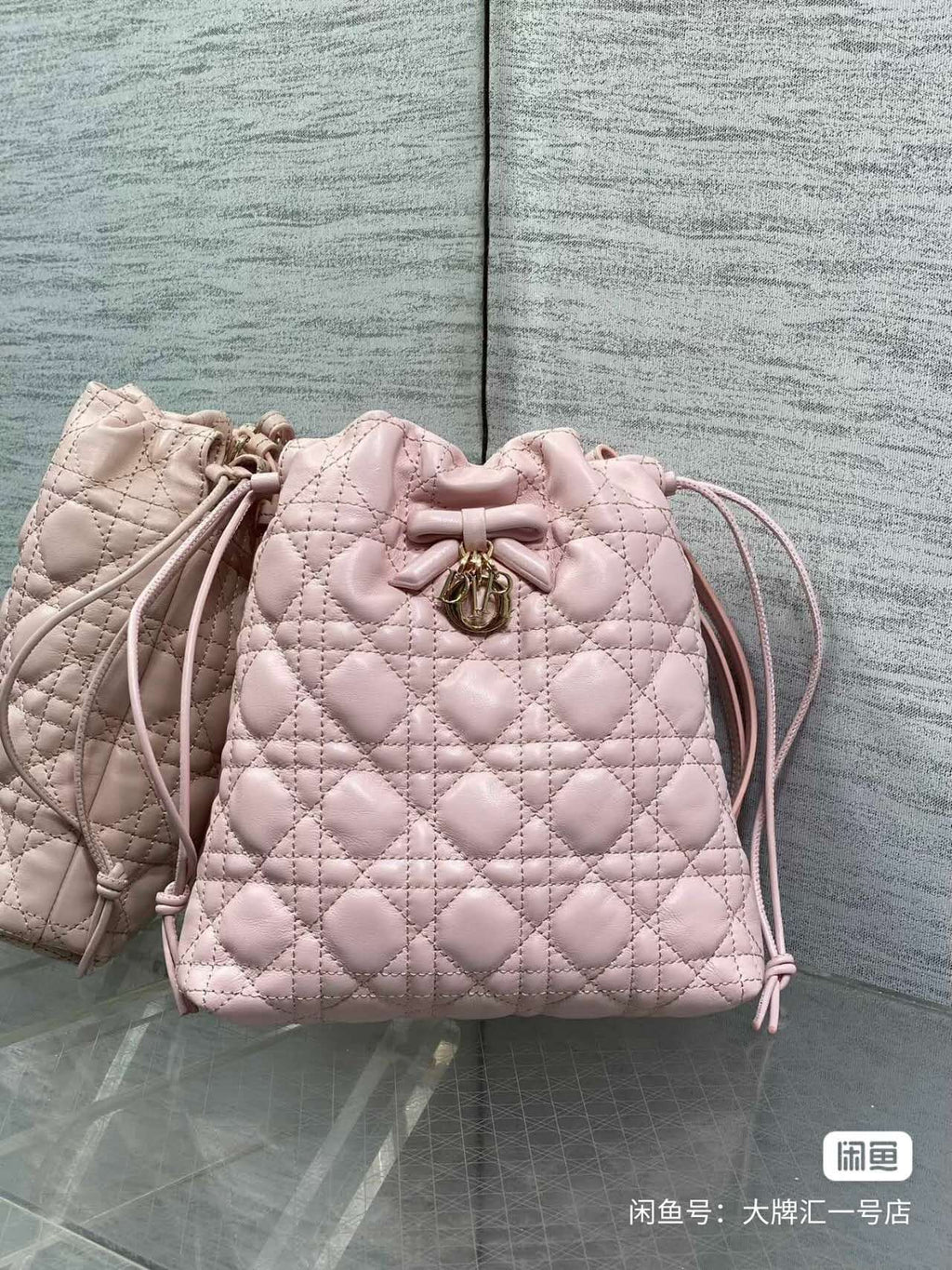 Quilted Mini Drawstring Bucket Bag (Premium Quality+)