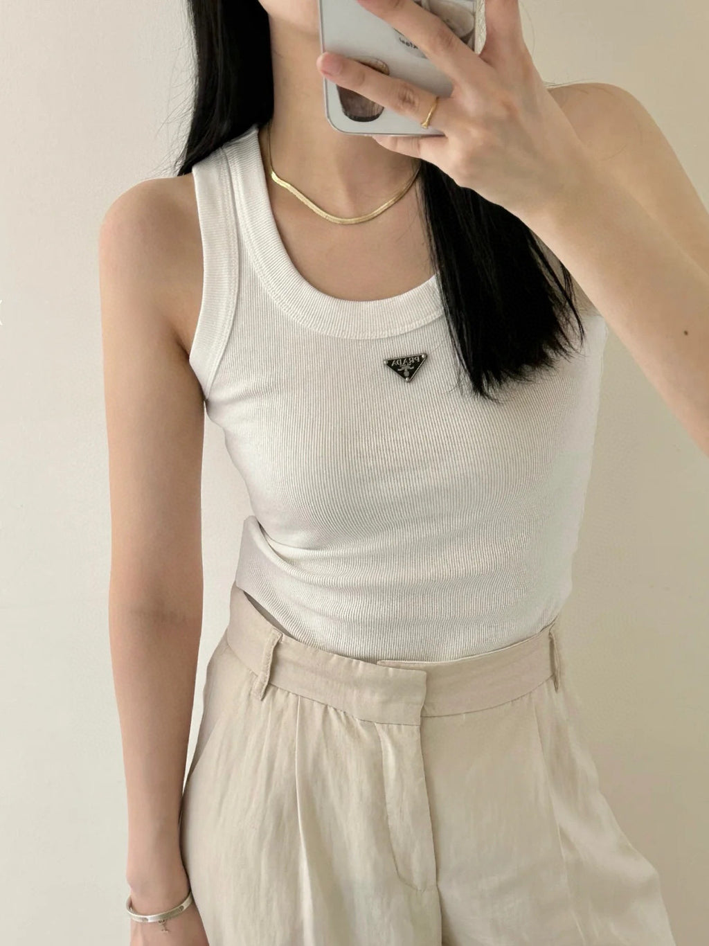 2025 Women’s Ribbed Cotton Logo Tank Top