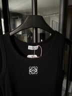 2025 Women’s Ribbed Cotton Embroidered Tank