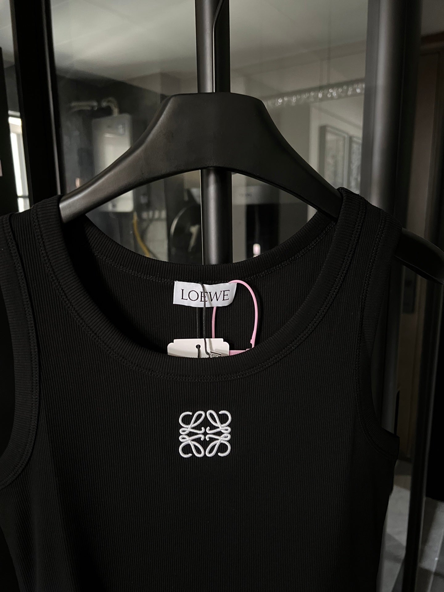 2025 Women’s Ribbed Cotton Embroidered Tank