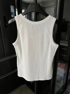 2025 Women’s Ribbed Cotton Embroidered Tank