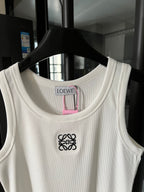2025 Women’s Ribbed Cotton Embroidered Tank