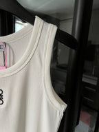 2025 Women’s Ribbed Cotton Embroidered Tank