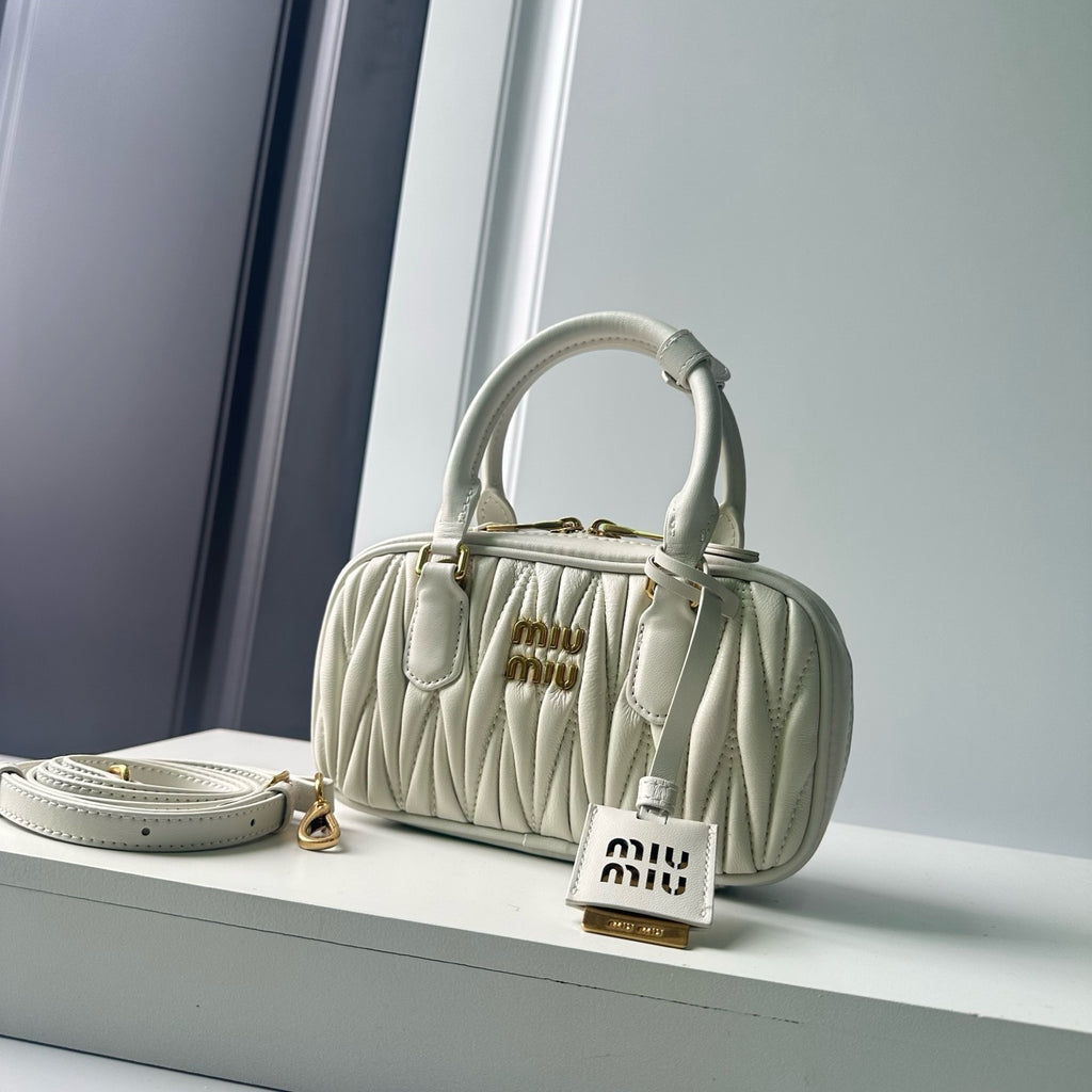 Mini Lambskin Ruched Shoulder Bag