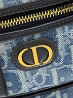 Mini Vanity Bag (Blue Monogram Style) - Premium Quality
