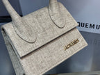 Chic Mini Top Handle Bag | Structured Fabric Design with Bold Logo Detail