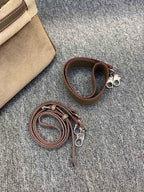 Suede B*K Tote Bag with Double Shoulder Straps – 25/30 cm