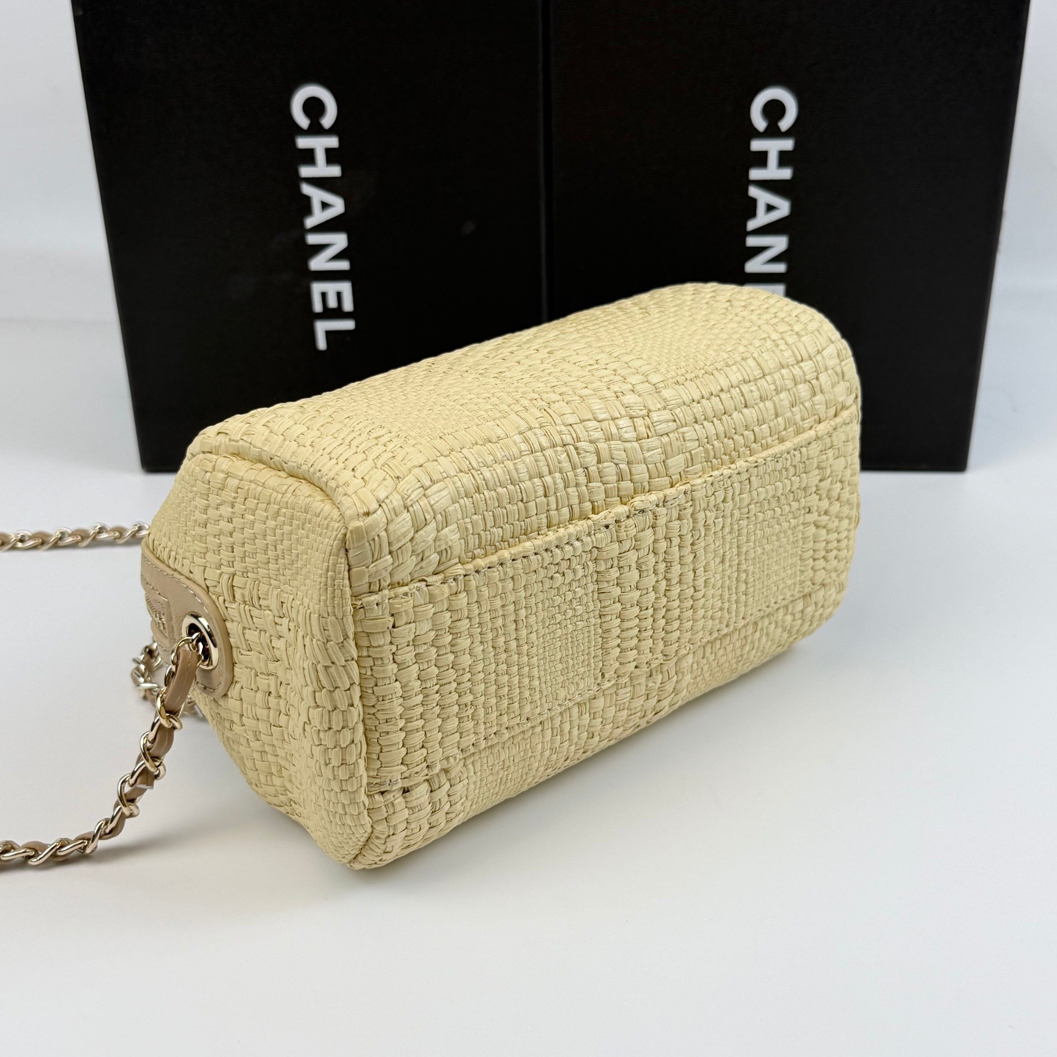 Raffia Bowling Bag | Woven Summer Shoulder Bag