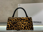 Leopard Print Long Mini Top Handle Bag | Bold Logo & Statement Style