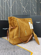 Brown Suede Jamie 4.3 Large Drawstring Bucket Bag