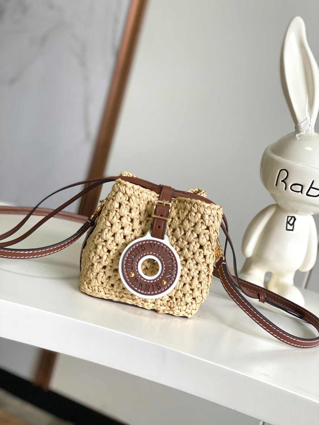 Mini Raffia Bucket Bag - (Premium Quality)