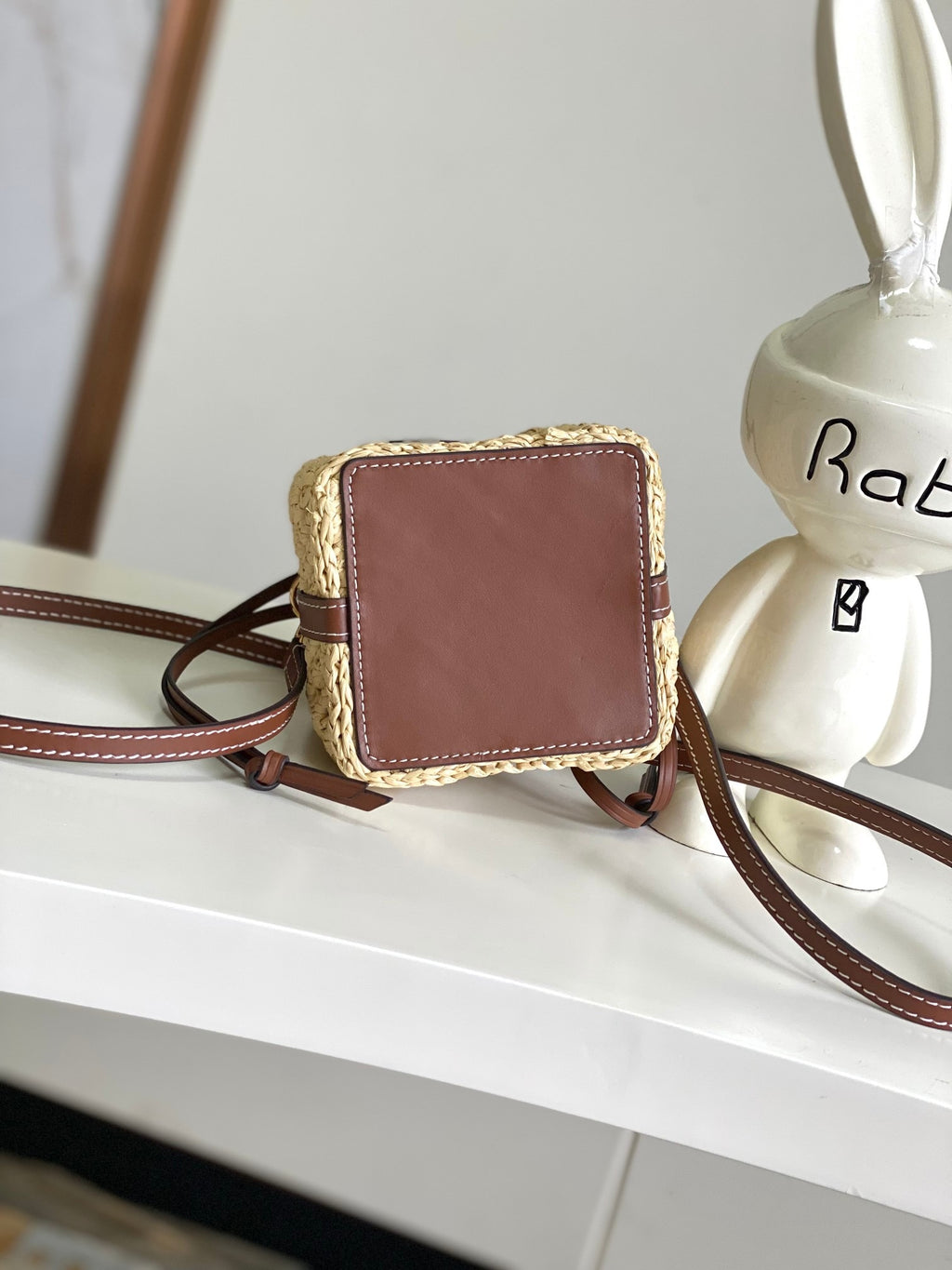 Mini Raffia Bucket Bag - (Premium Quality)