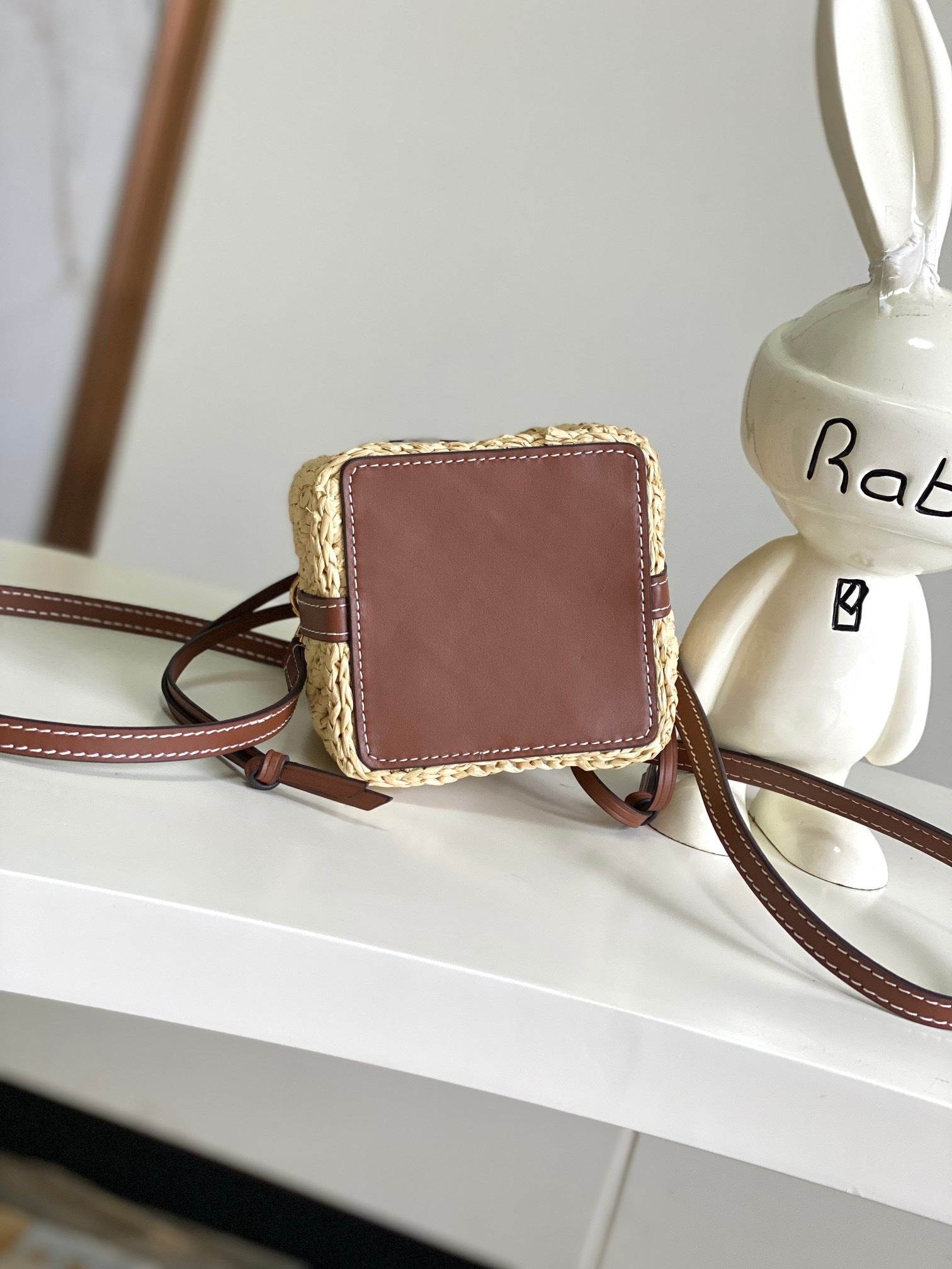 Mini Raffia Bucket Bag - (Premium Quality)