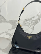 New Arrival | Modern Nylon & Patent Leather Shoulder Bag