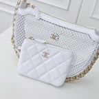 Mesh & Leather Chain Bag
