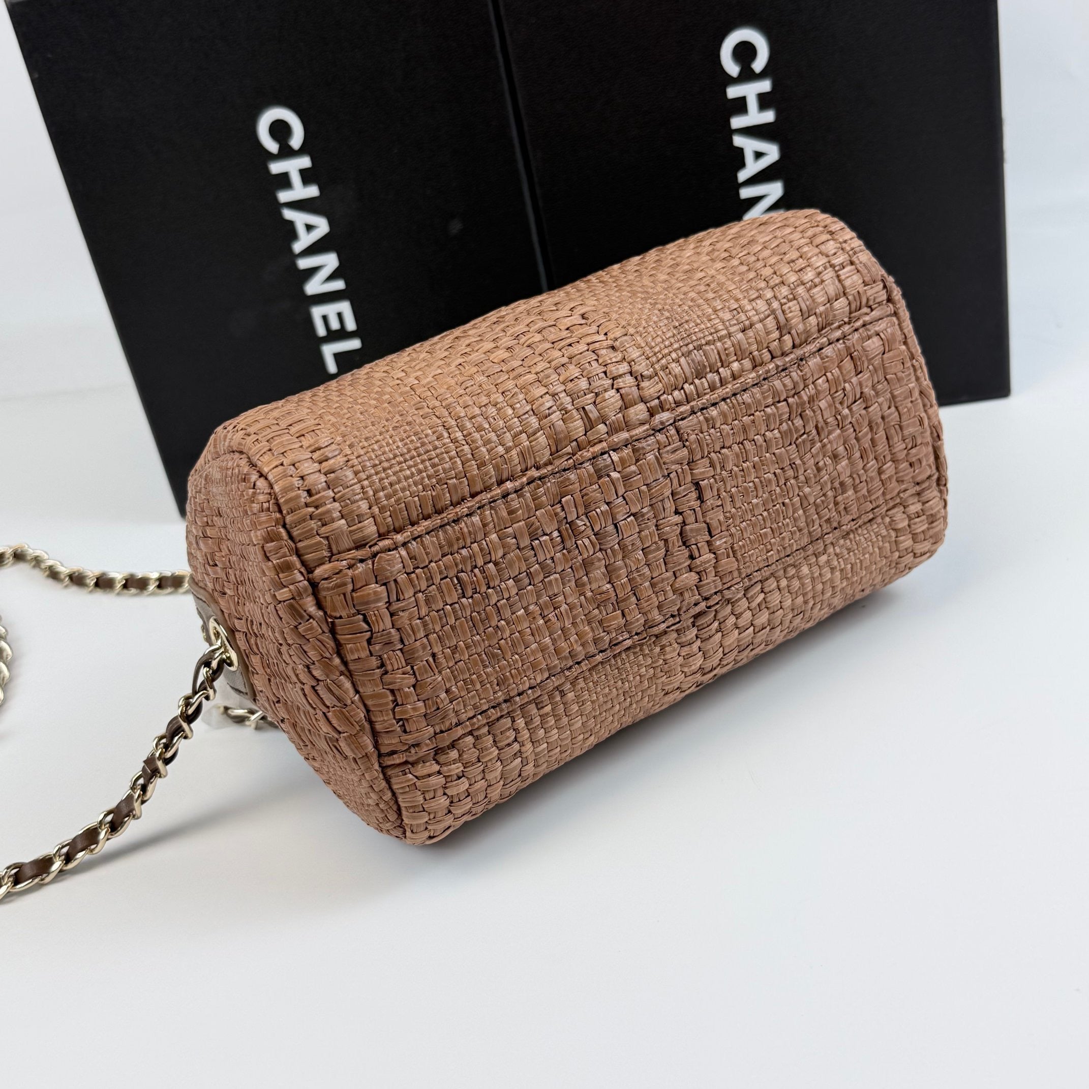 Raffia Bowling Bag | Woven Summer Shoulder Bag