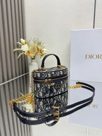 Mini Vanity Bag (Blue Monogram Style) - Premium Quality