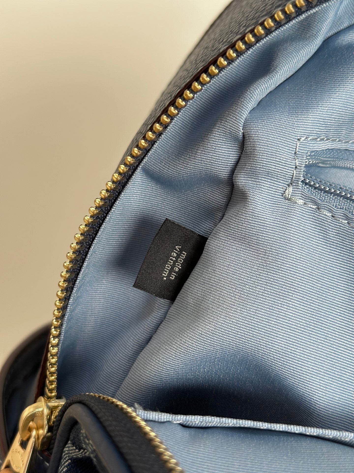 Denim Monogram Backpack, Classic Everyday Style