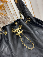 Small Hobo Shoulder Bag – Fine Grain Textured Leather, 26×30cm