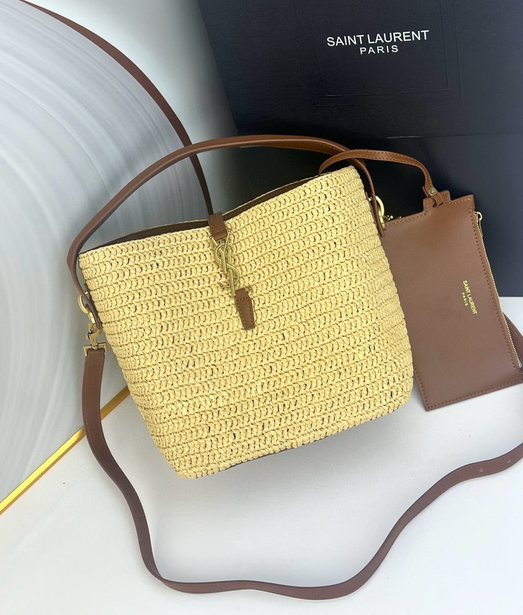 Summer Woven Bucket Bag
