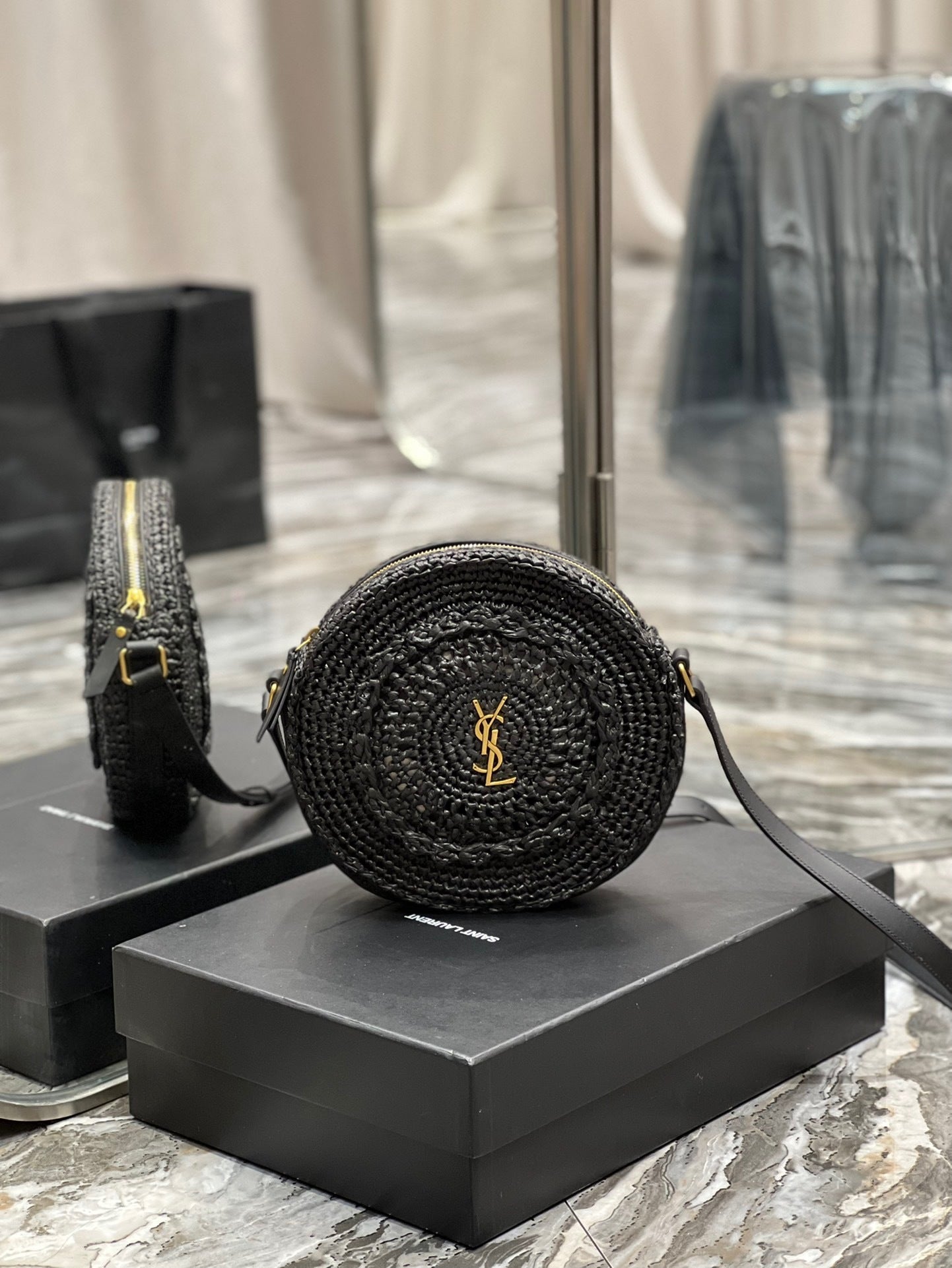 Premium Quality Round Raffia Woven Bag