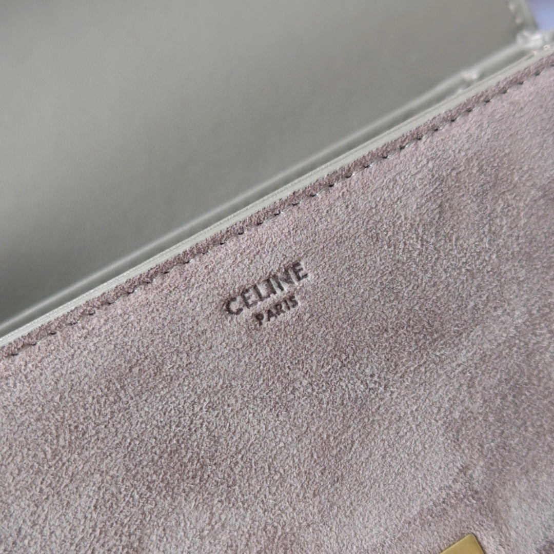 Premium Grey Flap Shoulder Bag – Suede Finish (Large Size)