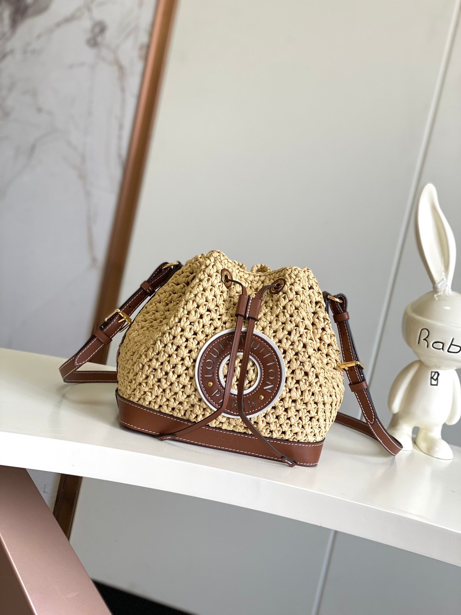 Mini Raffia Bucket Bag - (Premium Quality)