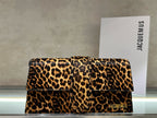 Mini Leopard Print Shoulder Clutch Bag | Convertible Design in Genuine Leather