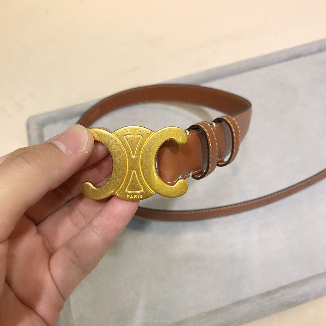Reversible Taurillon Leather Belt : 2.5 CM