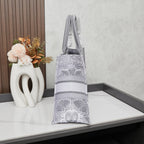 D Book Tote ( Gray Butterfly )