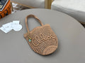 Premium Raffia Leather Tote Bag