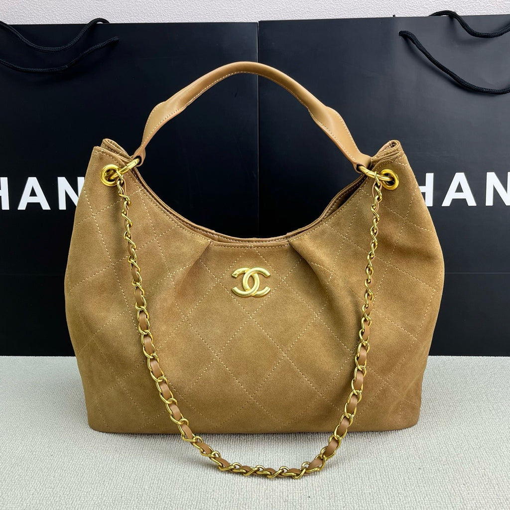Quilted Suede shoulder bag