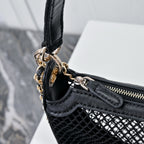 Mesh & Leather Chain Bag