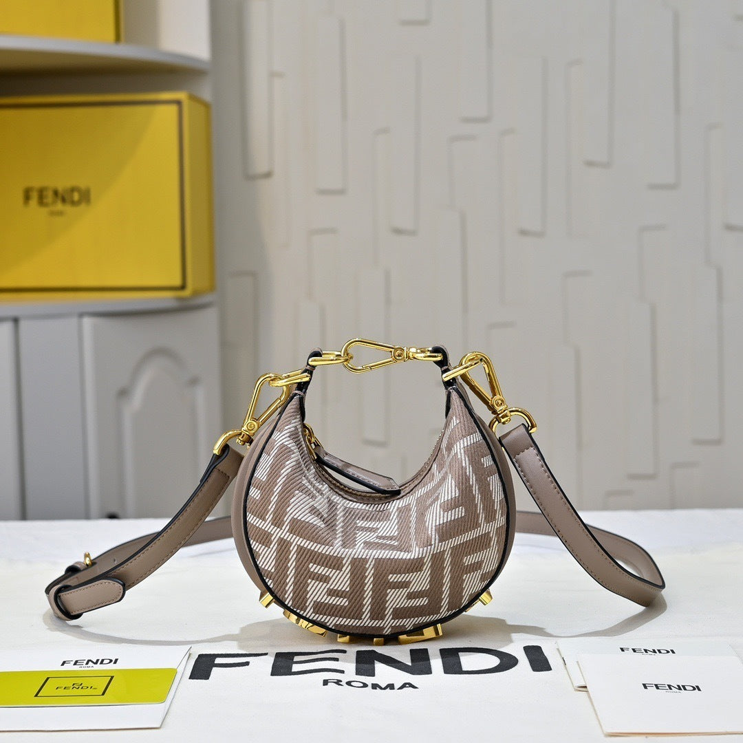 Crescent Shoulder Bag with Strap