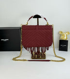 Monogram Tassel Shoulder Bag | Suede Finish