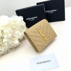 Folded Leather Wallet with Card Holder