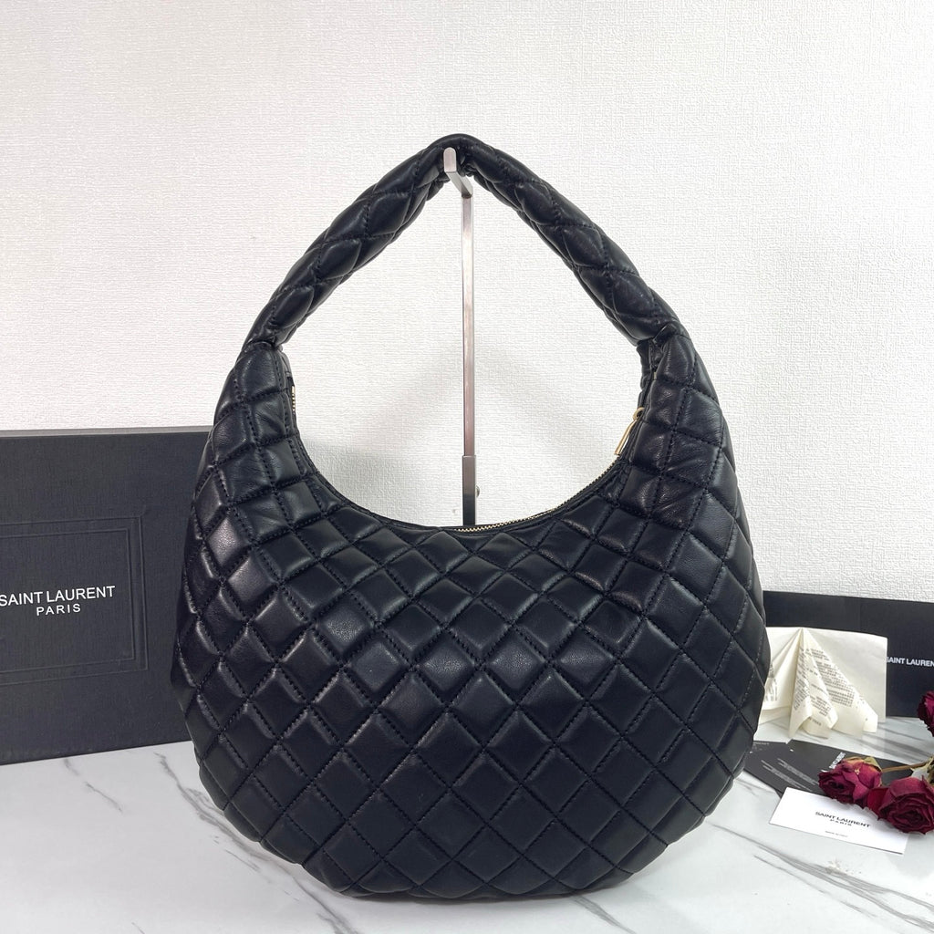 ICARE Large Suede Hobo Bag