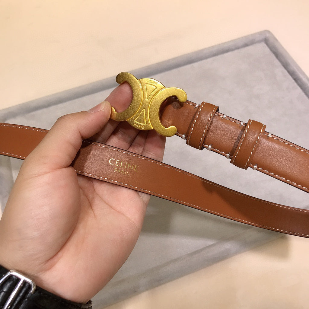 Reversible Taurillon Leather Belt : 2.5 CM