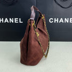 Quilted Suede shoulder bag