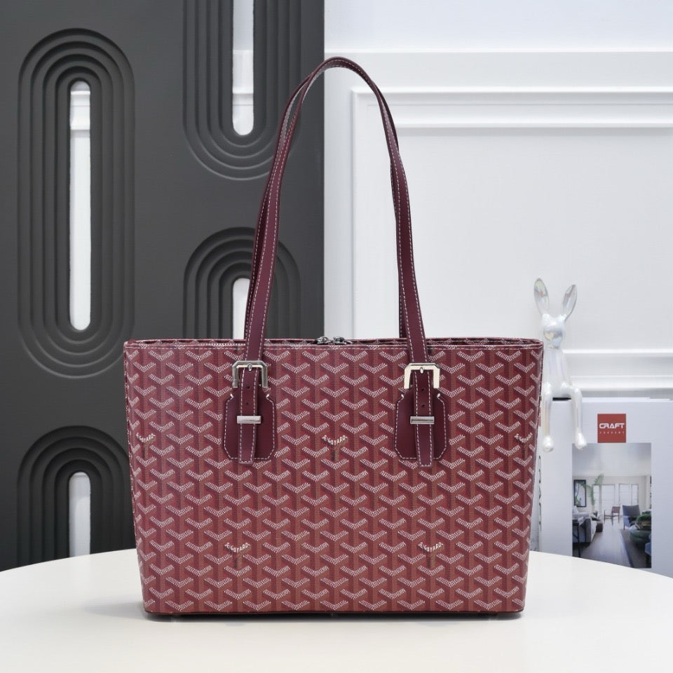 Vintage Tote Bag | Double Zip Design & Adjustable Handles