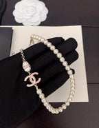 Elegant Soft Pink Pearl Necklace 🩷✨