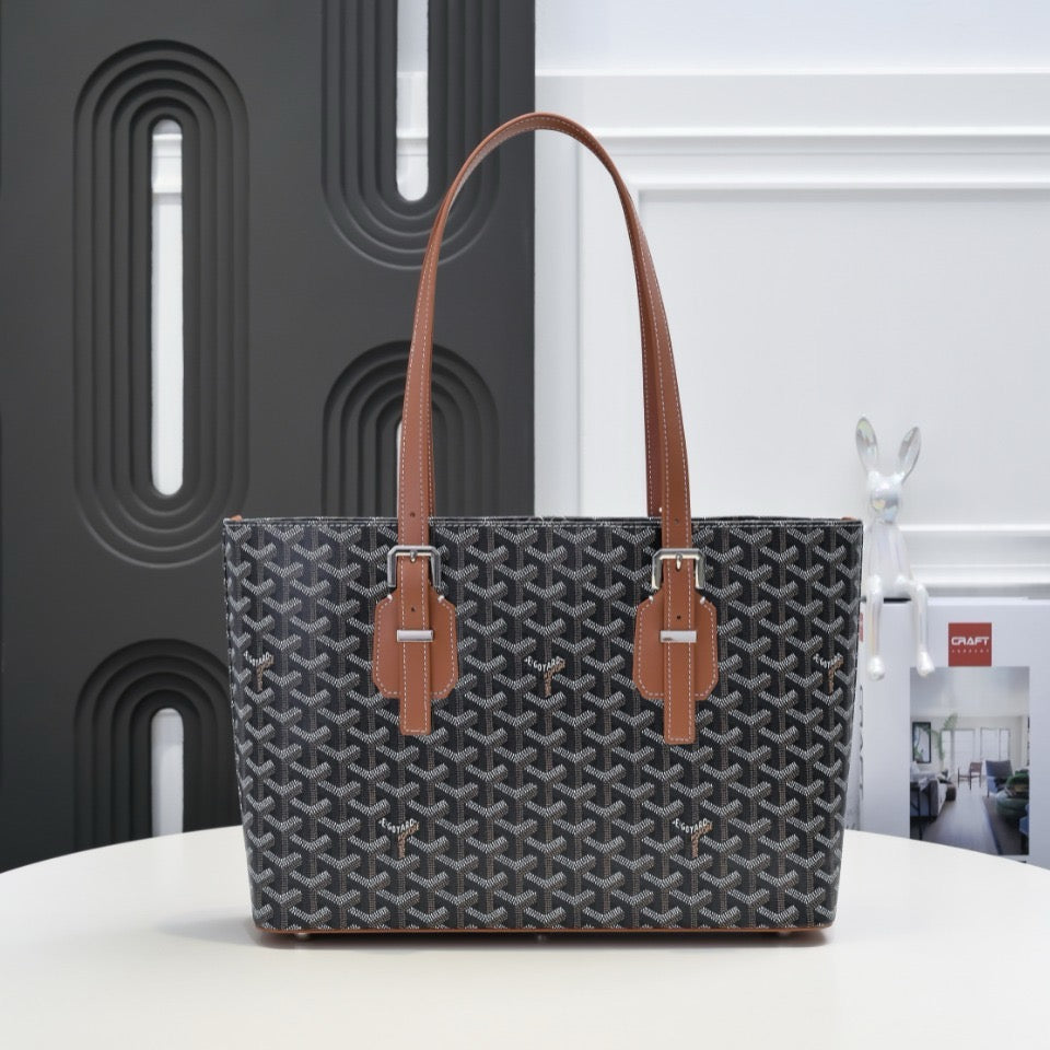 Vintage Tote Bag | Double Zip Design & Adjustable Handles