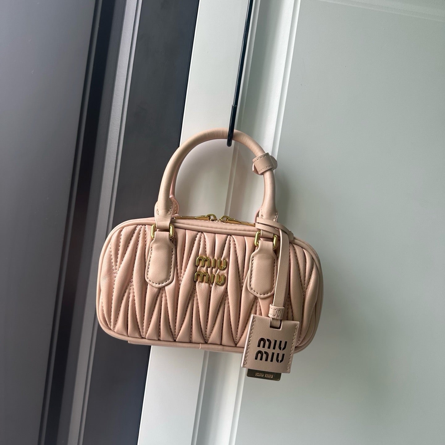 Mini Lambskin Ruched Shoulder Bag