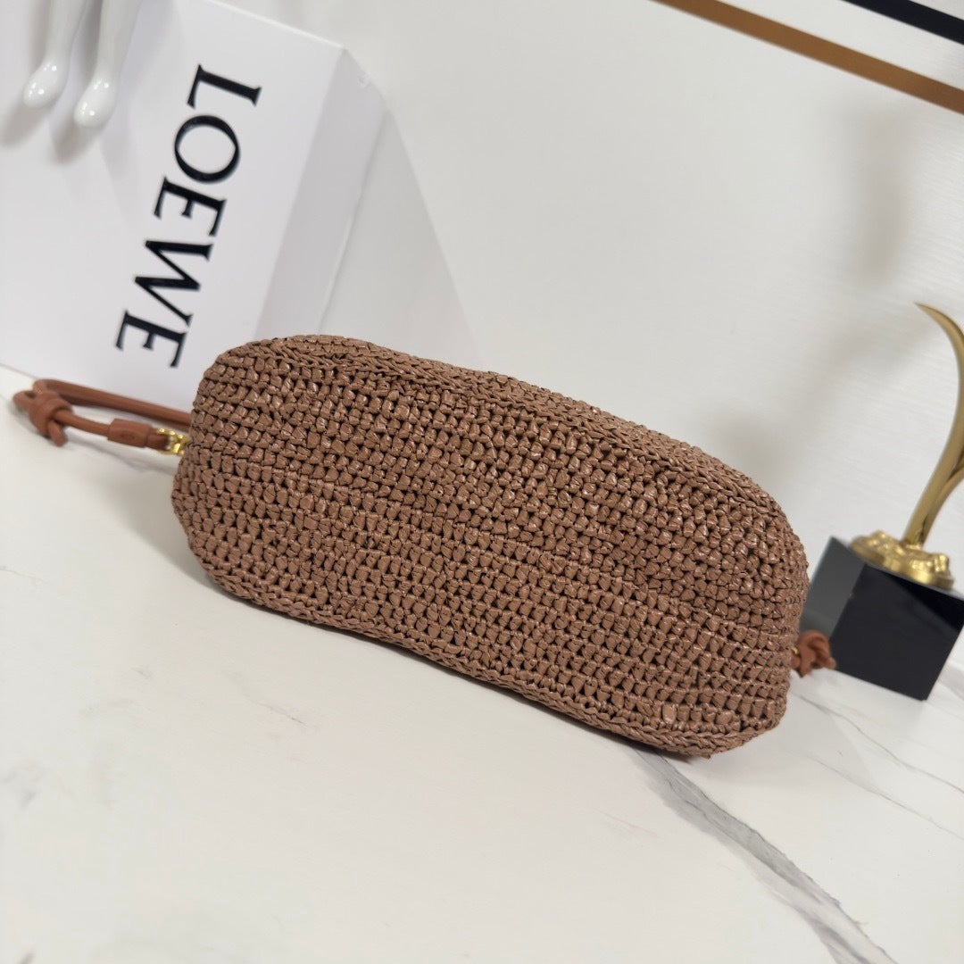 Medium Raffia & Leather Ola Handbag (Premium Quality)