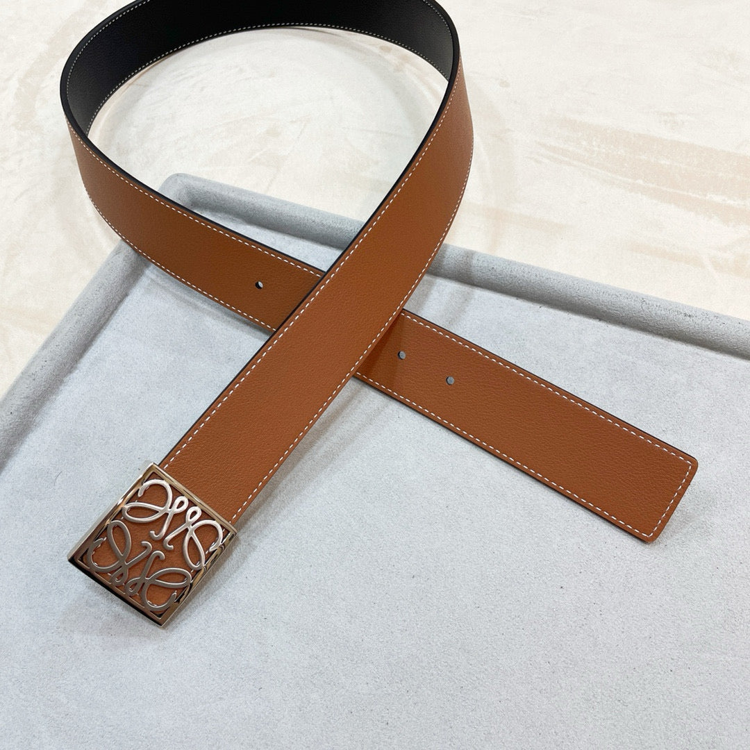 3.8 cm Reversible Calfskin Belt